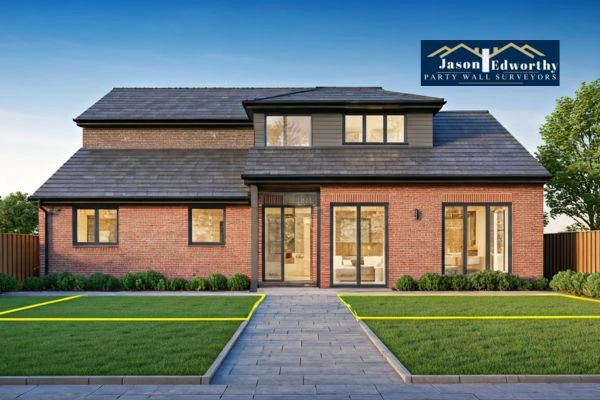 Home extension focusing on boundary line Derby